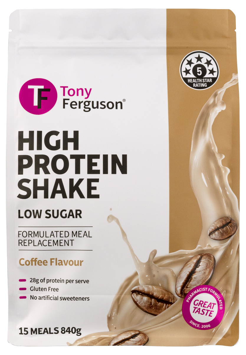 High Protein Shake 840g Coffee Tony Ferguson Weight Loss Program