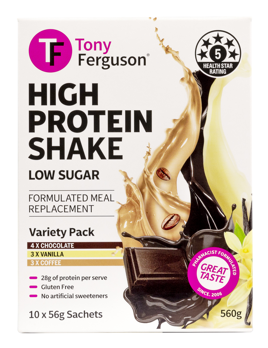 High Protein Shake Variety 10 pack Tony Ferguson Weight Loss Program