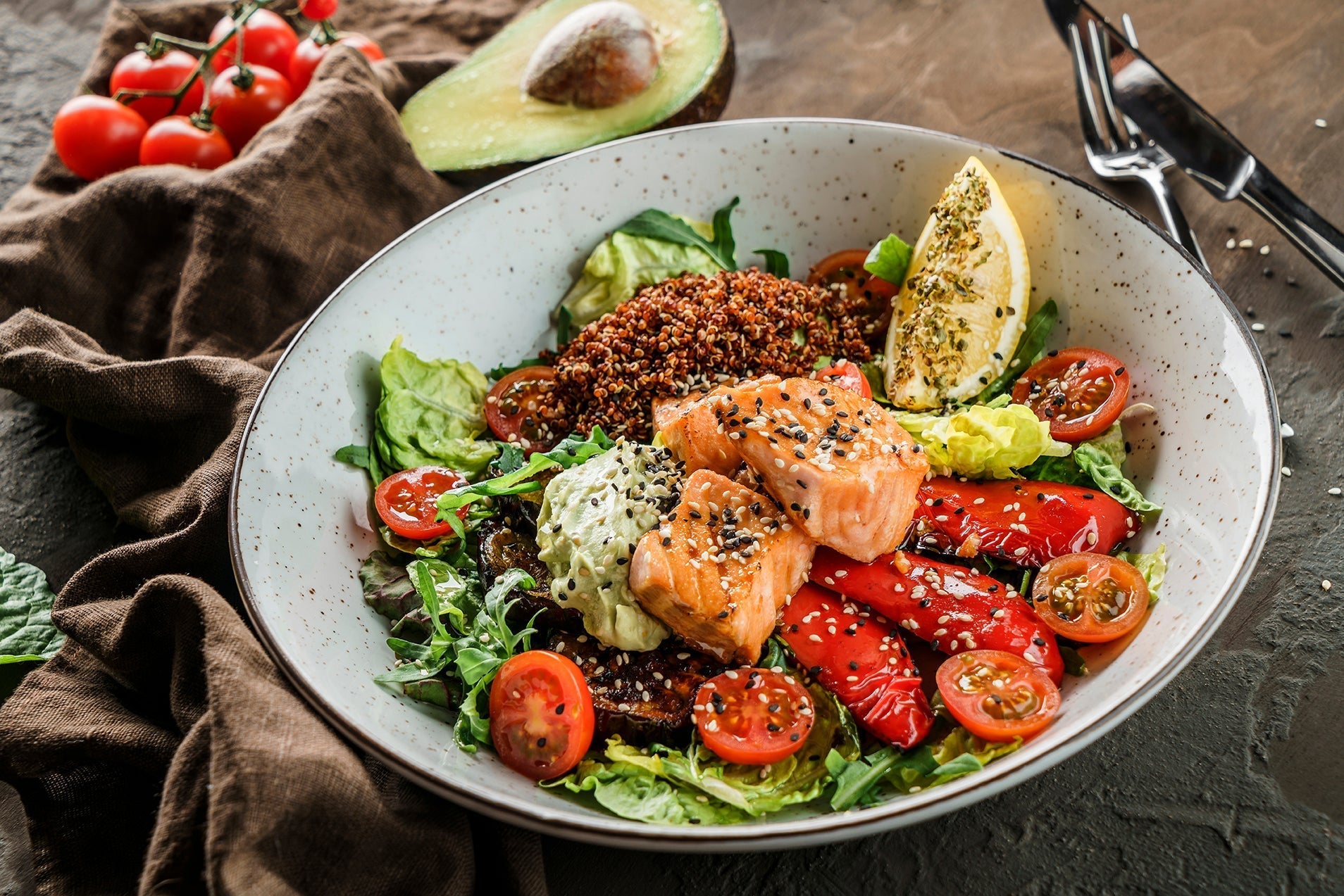 Salmon Salad with Quinoa