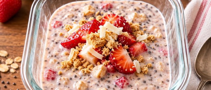 Strawberry Cheesecake Overnight Oats