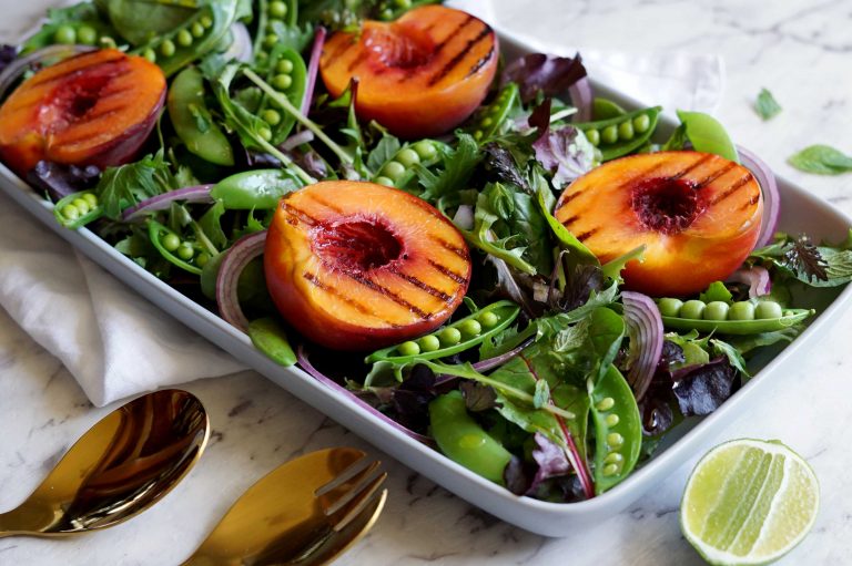 Peach and Sugar Snap Salad